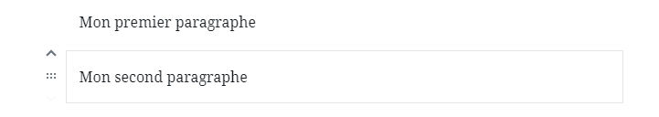 Un bloc par paragraphe
