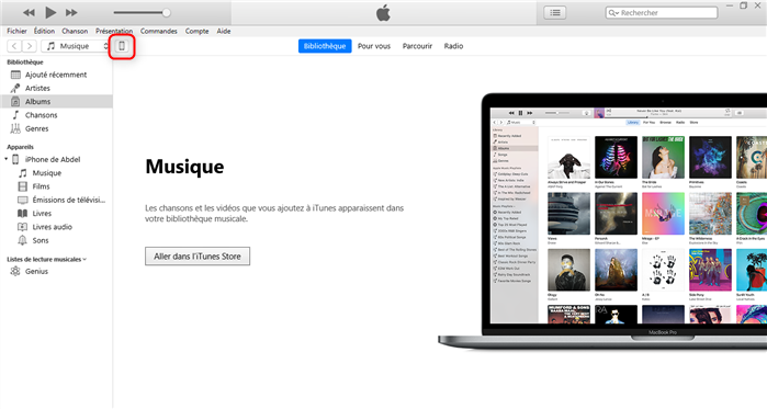 iPhone sous iTunes