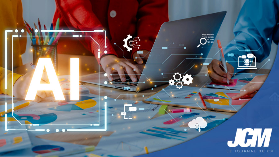 Equipe pro qui travaille avec l'IA