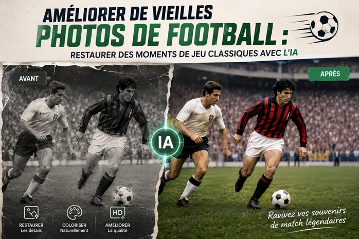 Photo football améliorée via l'IA