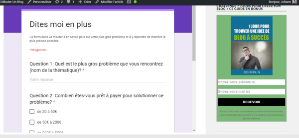 intégration google forms 