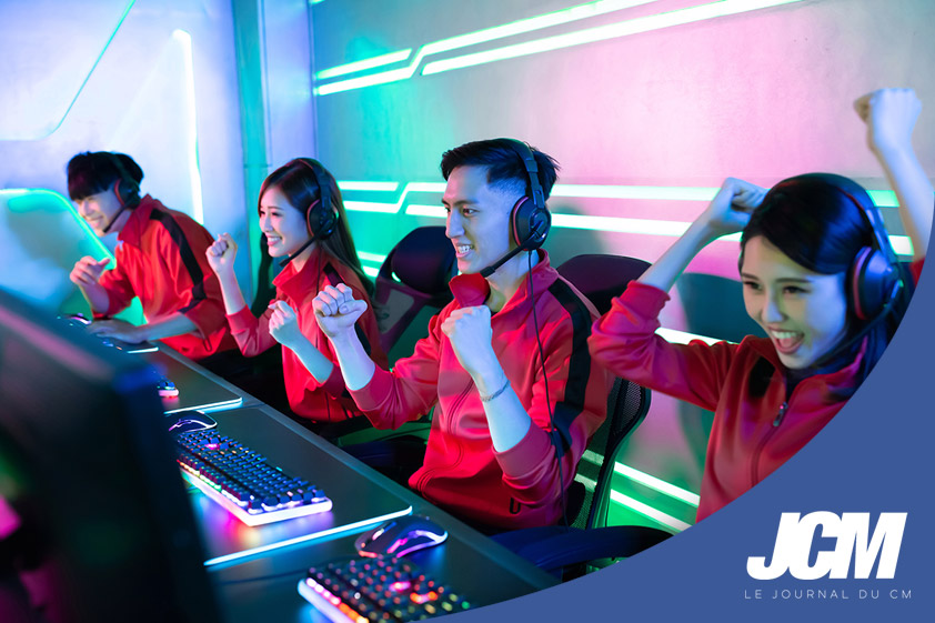 joueurs e-sport a une compétition de jeu vidéo