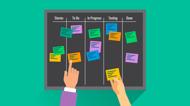 Type de table, méthode Agile Scrum (source)