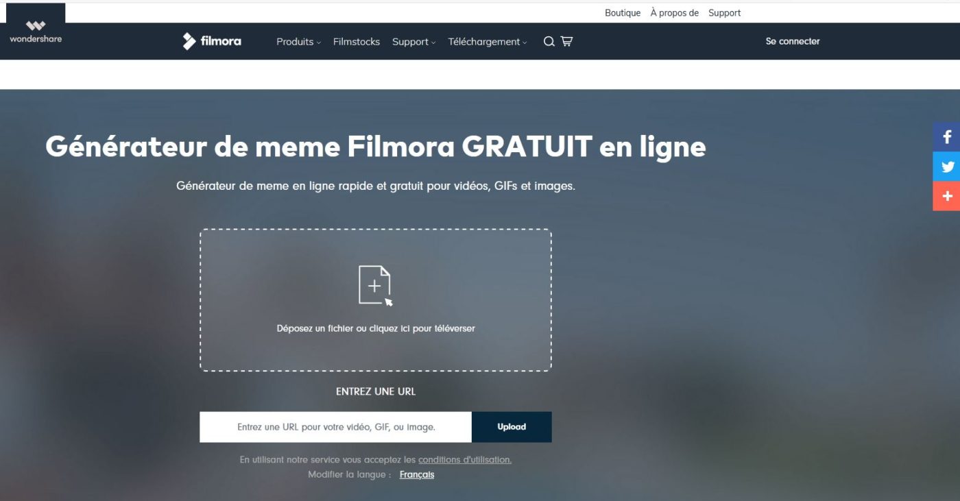 Générateur de meme Filmora