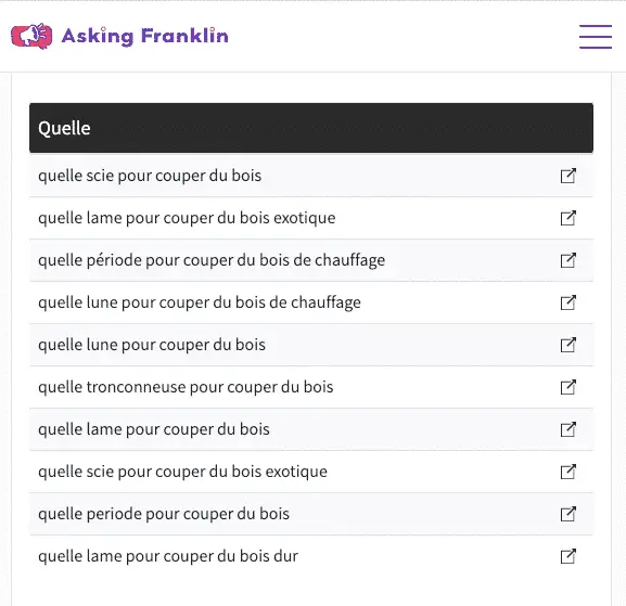 l’outil Asking Franklin