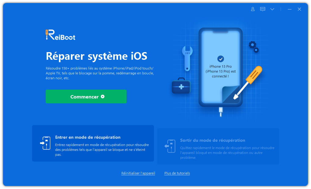 Reiboot : Réparer système iOS