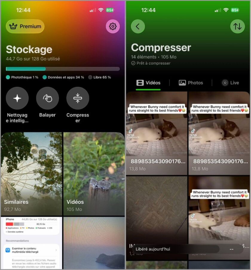 Sélection de photos sur iPhone