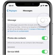 Désactiver iMessage de votre iPhone