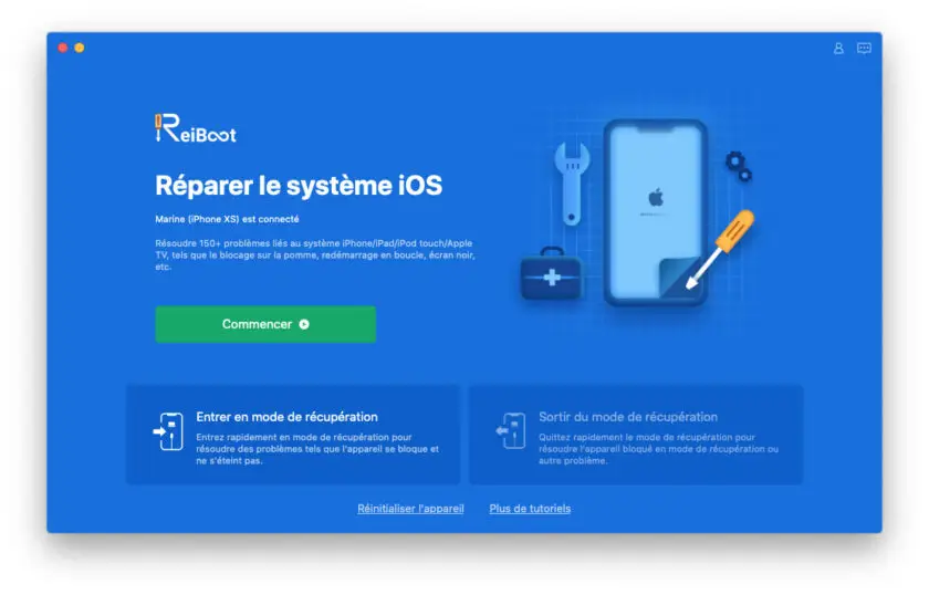 Tenorshare ReiBoot débuter la réparation standard