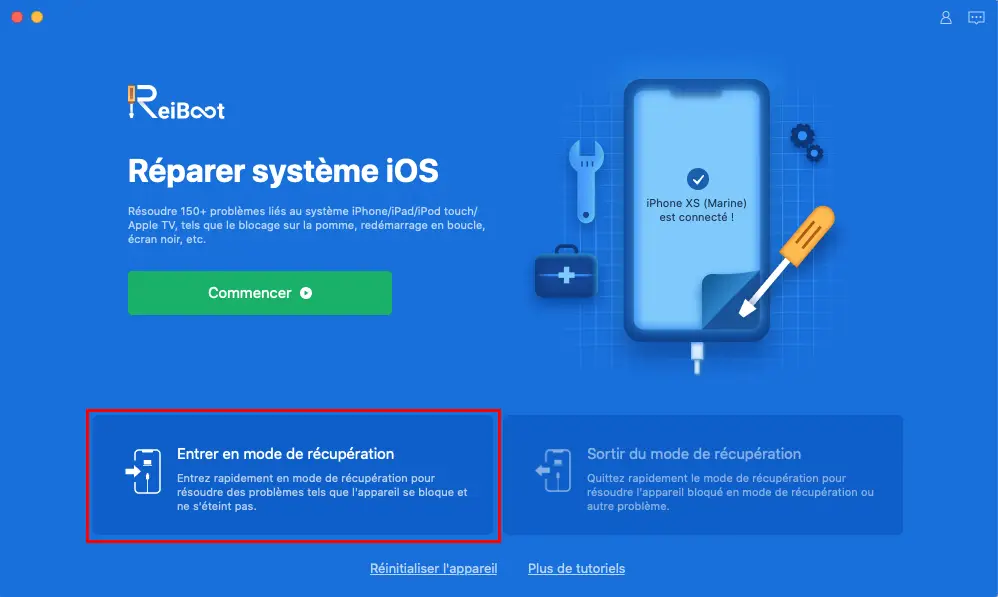 Tenorshare ReiBoot entrer mode récupération