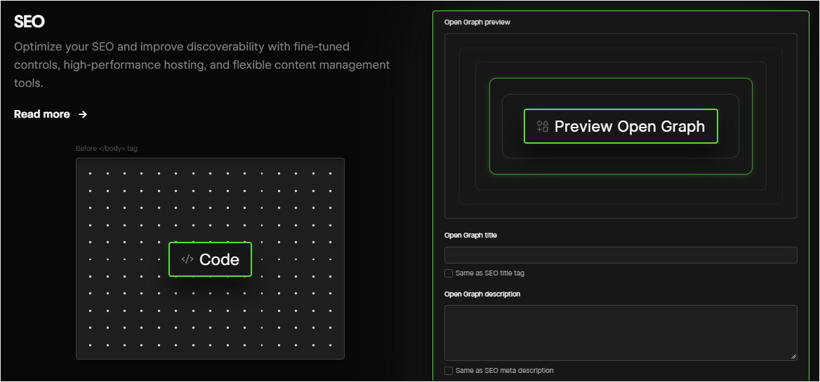 Webflow et SEO